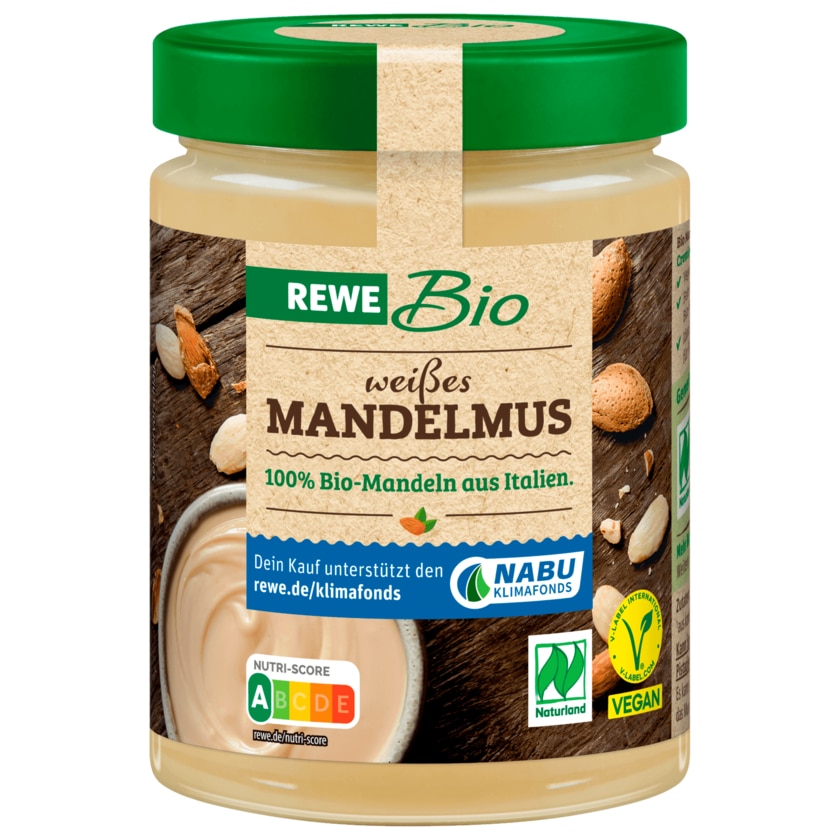 REWE Bio Naturland weißes Mandelmus vegan 250g